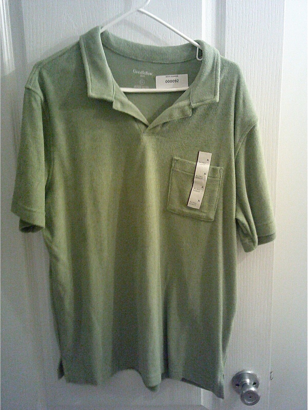 Goodfellow & Co Sage Green Textured Casual Polo Shirt – 0092